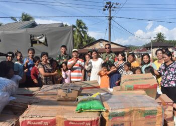 Satgas Gulbencal Kodim 0211/TT Salurkan Dukungan Bansos bagi Korban Bencana Alam di Kelurahan Lopian
