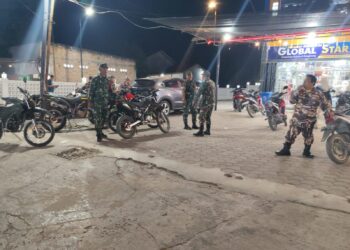 Koramil 06/MB Melaksanakan Patroli Gabungan Diawal Tahun Baru untuk Ciptakan Keamanan di Kecamatan Marbau
