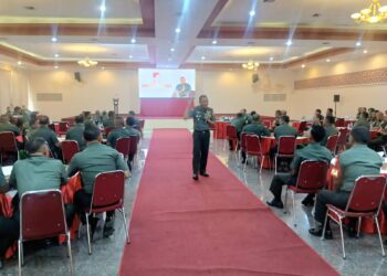Brigjen TNI Faisal Rizal Memberikan Pengarahan,Motivasi dan Penguatan Tugas Pokok Kepada Danramil -Babinsa Jajaran Korem 052/Wkr