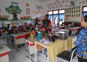Babinsa Koramil 0201-06/Medan Sunggal Laksanakan Monitoring Pendampingan Program MBG