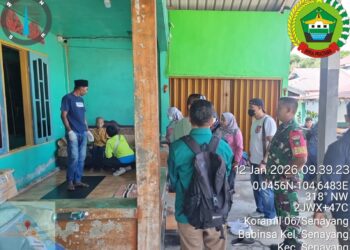 Babinsa Kelurahan Senayang Dukung Program Penurunan Stunting di wilayah Kabupaten Lingga