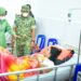 Pangdam XIII/Merdeka Bersama Ketua Persit KCK Kunjungi Pasien Korban Bencana Alam Siau di RS Kandou Manado