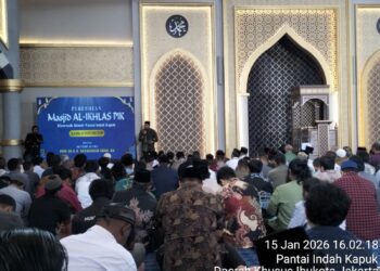 Dandim 0502/JU Dampingi Danrem 052/Wkr Menghadiri Peresmian Madjid Al-Ikhlas Riverwalk Island
