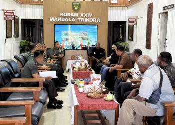 Pangdam XXIV/MT Terima Audiensi Lembaga Adat Malind Anim, Bahas Aspirasi Krusial Pendidikan, Kesehatan, dan Ekonomi