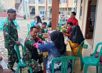 Partisipasi Aktif TNI. Babinsa Kodim 0412/LU Hadiri Kegiatan Bakti sosial Donor Darah Majelis Tafsir Al Qur’an (MTA) Perwakilan Lampung Utara