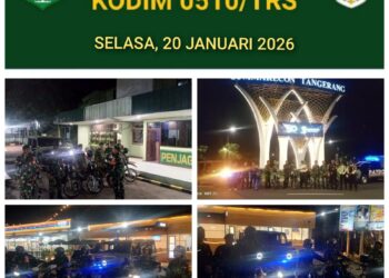 Naik Maung dan Treal,10 Prajurit Kodim 0510/Tigaraksa Menyusuri Kegelapan Malam Wujudkan Kondusifitas Wilayah