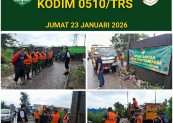 Jumpa Berlian,Prajurit Kodim 0510/Tigarasa Bersama Komduk Wujudkan Hidup Sehat dan Lingkungan Bersih