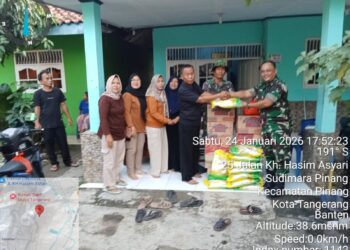Peduli dan Cepat Kodim 0506/Tgr Berikan Bantuan Kepada Korban Banjir