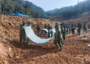 Satgas Gulbencal Kodam I/BB Mulai Pembangunan Jembatan Aramco di Desa Bair