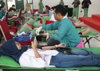 Kodim 0506/Tgr Gelar Bakti Sosial Donor Darah dalam Rangka HUT ke-80 Persit KCK
