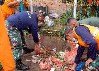 Tangkal Estetika Kumuh, Satgas Kodim 0506 Gempur 6 Titik Sampah