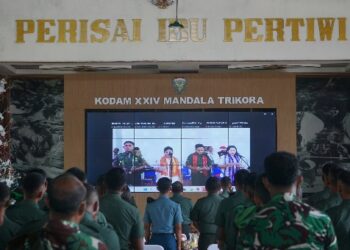 Natal Bersama TNI–Polri TA 2026 Digelar Secara Vicon di Kodam XXIV/Mandala Trikora