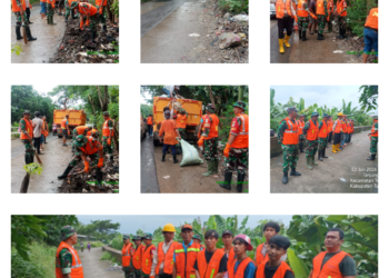 Peduli Lingkungan,Koramil 01/Teluknaga, Karbak Pembersihan Sampah