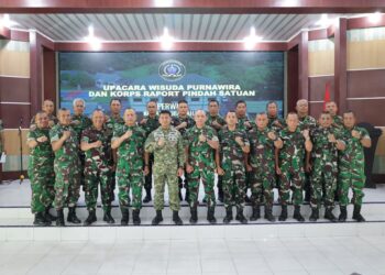 Dandim 0208/Asahan Pimpin Upacara Wisuda Purnawira dan Korps Raport Pindah Satuan Perwira
