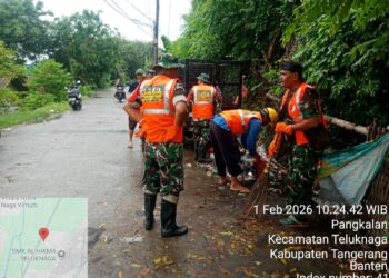 Danramil 01/Teluknaga: Lingkungan Bersih dan Sehat Warga Lancar Beraktifitas ,Kebersihan Sebagian Dari Iman