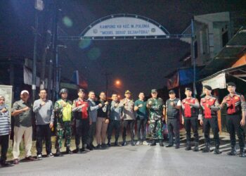 Bersama Tiga Pilar Kecamatan Medan Polonia, Danramil Dan Babinsa Koramil 0201-05/MB Laksanakn Patroli Humanis Cegah Gangguan Kamtibmas