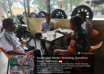 BABINSA KOMSOS DENGAN KASI TRANTIB KELURAHAN DAN KEPALA LUNGKUNGAN DI WILAYAH BINAAN.