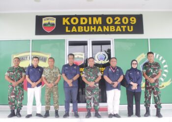 Kasdim 0209/Labuhanbatu Sambut Kunjungan Silaturahmi PT Agrinas Palma Nusantara