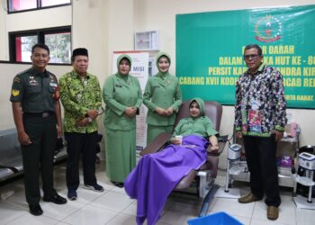 Setetes Darah Sejuta Harapan,Persit KCK Cab.XVII Dim 0503/JB Menebar Kepedulian Lewat Aksi Donor Darah