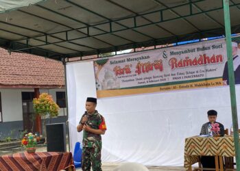 Babinsa Hadiri Peringatan Isra Miraj Di SMAN 1 Pancur Batu