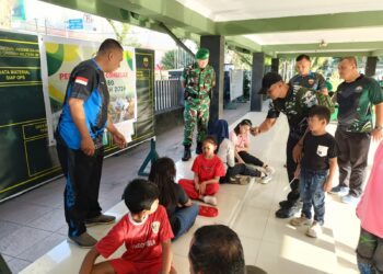 Koramil 0201-02/MT Dampingi dan Jadi Panitia Lomba Congklak HUT Persit KCK Ke-80 di Lapangan Benteng Medan