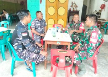 Danramil 03/SB Perkuat Sinergi TNI AD–AL di Panai Hilir