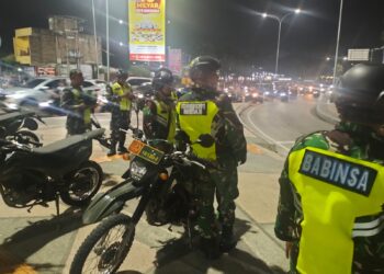 Iringan Patroli Motoris Koramil 0201-10/MM Dan Jajaran Koramil Kodim 0201/Medan.Berikan Nuansa Damai Bagi Warga.