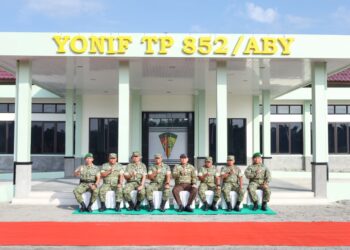 Pangdam l/BB dampingi Menteri Pertahanan RI Tinjau Markas Yonif TP 852/ABY di Kabupaten Deli Serdang.