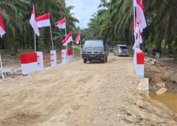 Satgas Gulbencal Kodam I/BB Tuntaskan Perbaikan Jembatan di Desa Bandar Tarutung, Mobilitas Warga Kembali Lancar