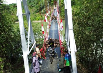 Perehapan Jembatan Gantung Perintis Desa Empus di Langkat Selesai Dikerjakan, Dukung Kelancaran Akses Warga