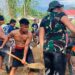 Keringat Puasa Jadi Ibadah: Guyub Rukun Satgas TMMD Kodim 1205/Sintang dan Warga Kebut Pembangunan Jalan Desa