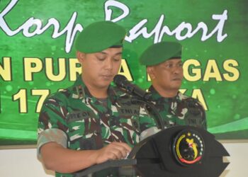 Dandim 1710/Mimika Pimpin Tradisi Korps Pindah Satuan dan Purna Tugas Prajurit