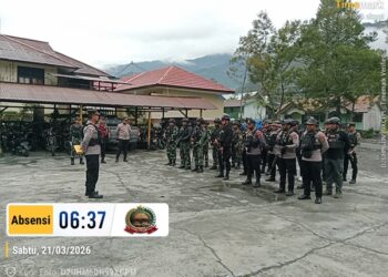 Kodim 1714/Puncak Jaya Ibadah Sholat Idul Fitri 1447 H / 2026 M di Masjid AL- Mujahidin Mulia Kab. Puncak Jaya
