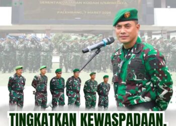 Tingkatkan Kewaspadaan, Kodam II/Sriwijaya Gelar Apel Kesiapsiagaan Status Siaga 1