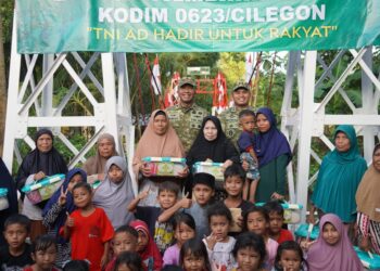 Danrem 064/MY Ikuti Launching Nasional 200 Jembatan Garuda oleh Kasad
