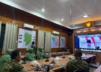 Pangdam XXIV/Mandala Trikora Ikuti Peluncuran Nasional 218 Jembatan Garuda, Bukti Nyata TNI AD Hadir Hingga Pelosok Nusantara