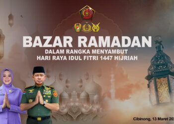Danrem 061/SK dan Bupati Bogor Hadiri Bazar Ramadhan di Makodim 0621/Kab. Bogor