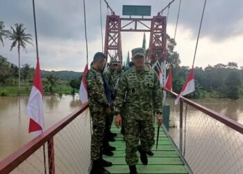 Kodam XXI: Jembatan Perintis Garuda di Pringsewu Tuntas,Masyarakat Sudah Dapat Memanfaatkannya