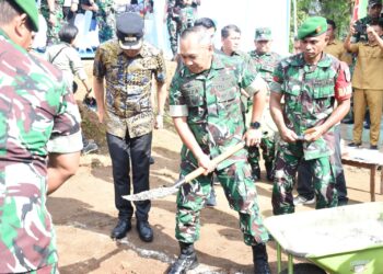 Pangdam XIII/Merdeka Pimpin Groundbreaking Pembangunan Serentak 14 Jembatan Perintis Garuda di Prov Sulut dan Gorontalo