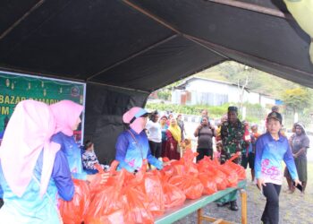 Bazar Ramadhan Kodim 1714/Puncak Jaya Dalam Rangka Menyambut Idul Fitri 1447 H Tahun 2026