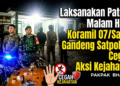 Laksanakan Patroli Malam Hari, Koramil 07/Salak Gandeng Satpol PP Cegah Aksi Kejahatan