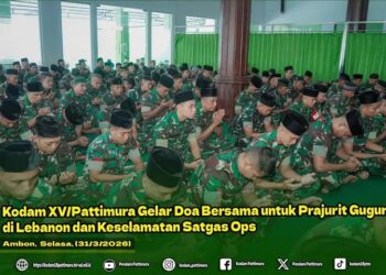 Kodam XV/Pattimura Gelar Doa Bersama untuk Prajurit Gugur di Lebanon dan Keselamatan Satgas Ops