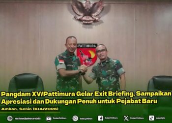 Pangdam XV/Pattimura Gelar Exit Briefing, Sampaikan Apresiasi dan Dukungan Penuh untuk Pejabat Baru