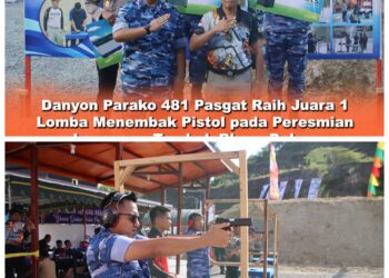 Danyon Parako 481 Pasgat Raih Juara 1 Lomba Menembak Pistol Pada Peresmian Lapangan Tembak Bhara Daksa