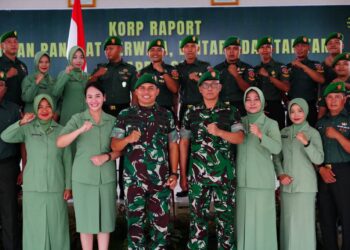 Danpuslatpur Pimpin Laporan Korps, Prajurit Naik Pangkat dengan Penuh Khidmat