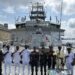 BERLAYAR MENUJU TANAH AIR, KAPAL SURVEI TERBARU TNI AL KRI CANOPUS-936 SANDAR DI LAGOS NIGERIA