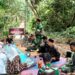 Koramil 12/LP Gelar Syukuran dan Doa Bersama Perehapan Jembatan Gantung di Desa Hajoran