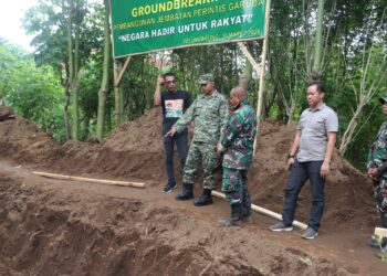 Dandim Tulungagung Tinjau Enam Lokasi Rencana Pembangunan Jembatan Perintis Garuda