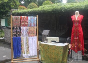 Kembang Pucuk Bordir Ny. Kadek Ariasih, UMKM Persit Kartika Chandra Kirana Cabang XLI Yonzipur 18 PD IX/Udayana