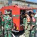 Bantu BPBD Tangerang ,Personil Koramil 01/ Teluknaga Kodim 0510/Trs Latihan Pemadam Kebakaran